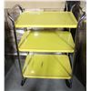 Image 1 : 3-TIER MOBILE METAL CART W/ HANDLES ON CASTERS