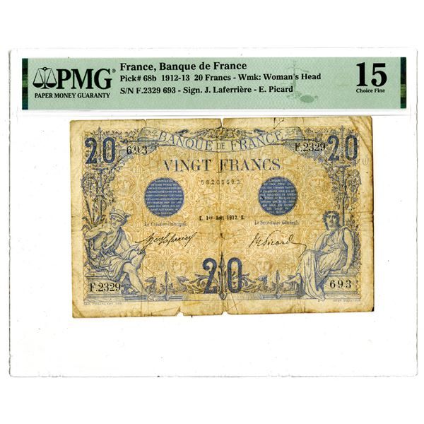 Banque de France, 1912 Issued Banknote