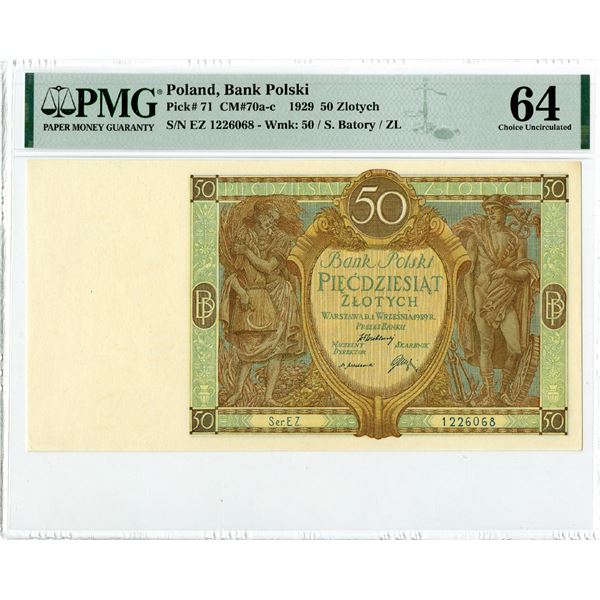 Bank Polski, 1929 Issue Banknote