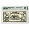 Image 1 : Republic of Hawaii, Silver Certificate of Deposit, Series of 1895 (Reprinted 1960-80s) Proprietary P