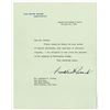 Image 1 : President Franklin D. Roosevelt, 1936 Letter with Autograph from Aboard President's Train and on Whi