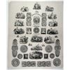 Image 1 : Burton & Gurley Bank Note Engravers Proof Advertising Vignette Sheet, ca. 1837 to 1840.