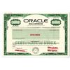 Image 1 : Oracle Corp., ca. 1980-90s Specimen Stock Certificate with Larry Ellison Facsimile Signature