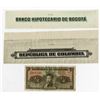 Image 1 : Republica de Colombia & Banco Hipotecario de Bogota, ca. 1950s Proof Stock & Bond Header and 1953 Is