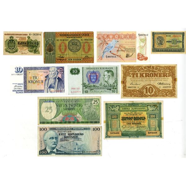 Dutch East Indies, Suriname, Iceland, Armenia, Sweden, Denmark, Greece, and Bulgaria, Assortment of