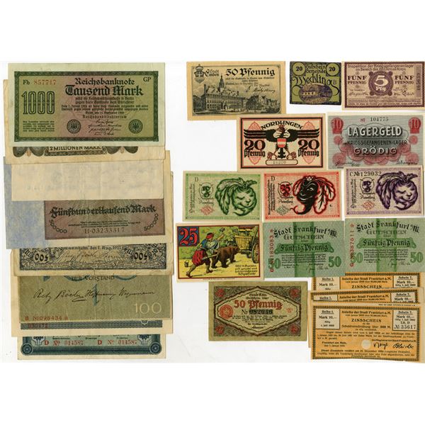 German Notgeld Assortment, 1917-23