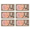 Image 1 : Kingdom of Iran: Bank Markazi Iran, ND (1974-79), Lot of 6 Sequential Issued Banknotes