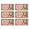 Image 1 : Kingdom of Iran: Bank Markazi Iran, ND (1974-79), Lot of 6 Sequential Issued Banknotes