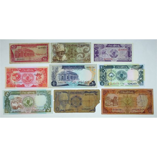 Sudan, Bank of Sudan, 1973-98, Assortment of 14 Banknotes