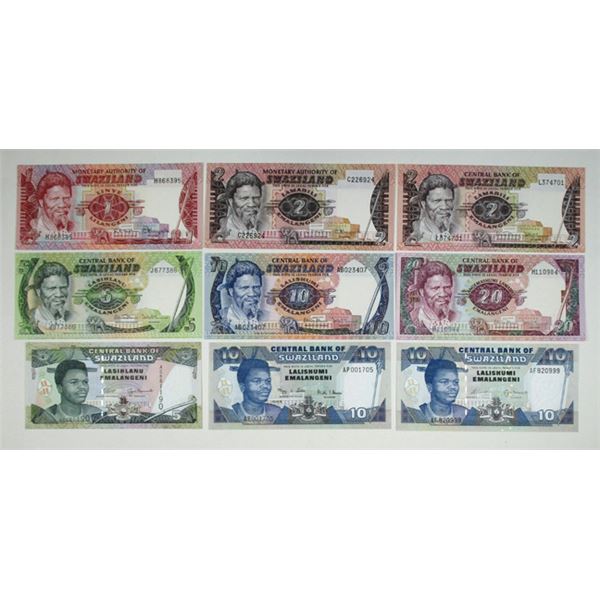 Swaziland, Central Bank of Swaziland, 1980-2000s range of issues.