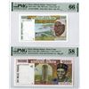 Image 1 : Banque Central des Etats de l'Afrique de l'Ouest. 1995-2001. Pair of Issued Banknotes