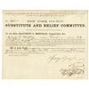 Image 1 : New York County Substitute and Relief Committee, 1863 Civil War Substitute Document Signed by Boss T