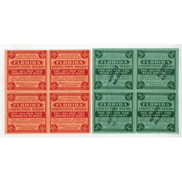 State Revenue, Florida Inspection Stamp, Peat, Humus: Untreated Phosphates for Agricultural Purposes