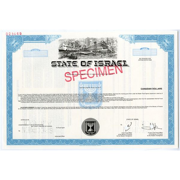 State of Israel, 2006 Specimen Bond