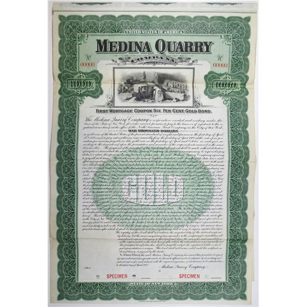 Medina Quarry Co. 1902 Specimen Bond