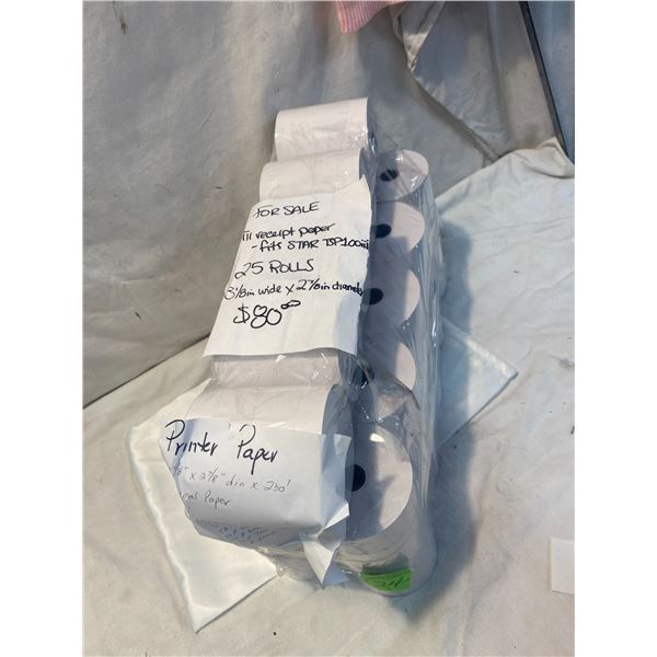 Till receipt rolls