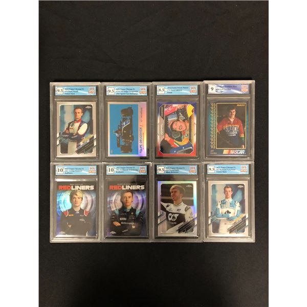 GCG HIGH GRADE TOPPS CHROME F1 RACING CARD LOT