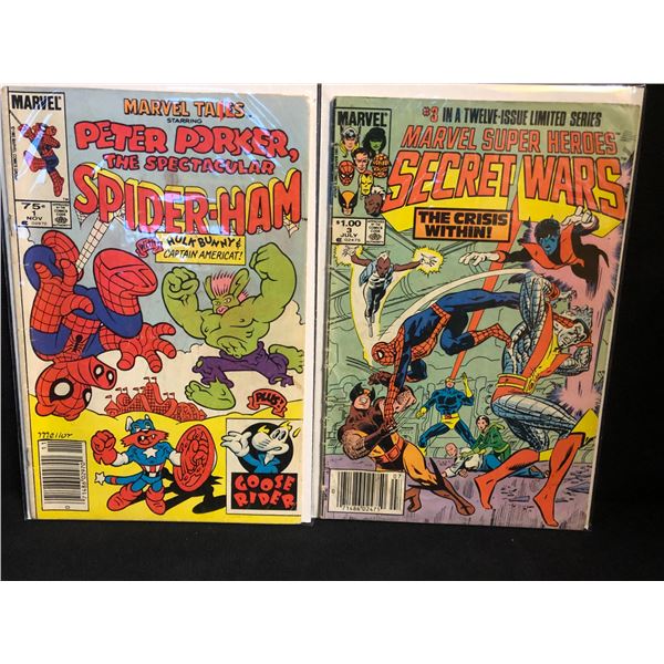 MARVEL TALES SPIDER-HAM #1 AND MARVEL SECRET WARS #3