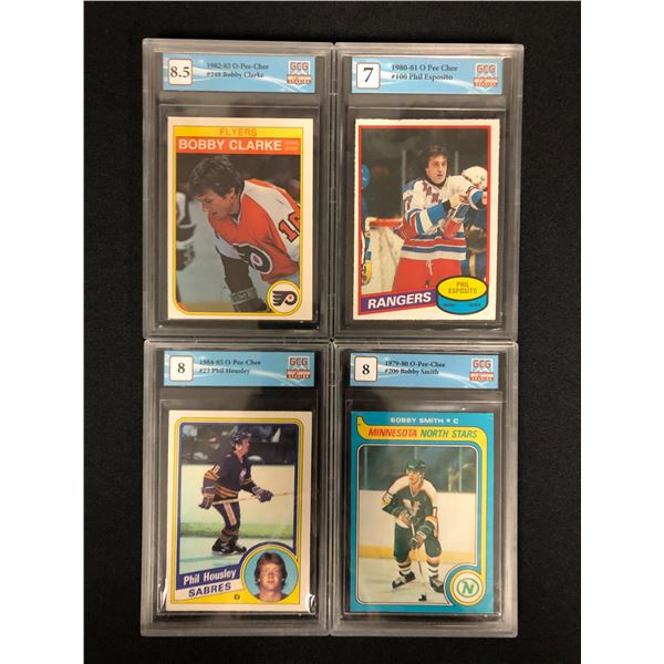 GCG HIGH GRADE VINTAGE NHL STAR CARD LOT (HOUSLEY RC)