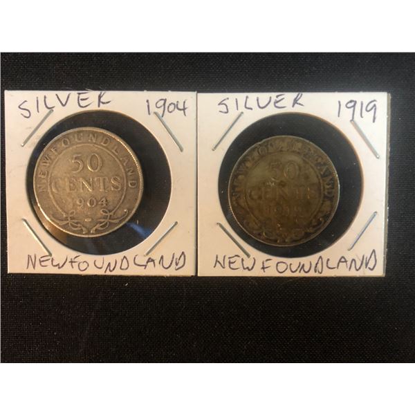 EARLY 1900'S CANADIAN SILVER 50 CENT PCS