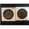 Image 1 : 1884 & 1837 BRITISH HALF PENNY LOT