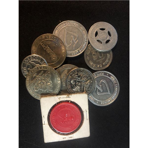 LOT OF CASINO GAMING TOKENS