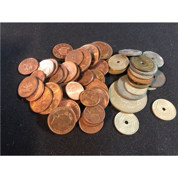 VARIOUS COINS AND PENNIES LOT