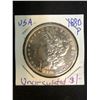 Image 1 : 1880 US MORGAN SILVER DOLLAR PHILADELPHIA MINT UNCIRCULATED