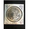 Image 1 : 1882 USA MORGAN SILVER DOLLAR PHILADELPHIA MINT UNCIRCULATED