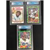 Image 1 : LOT OF GCG GRADED FOOTBALL CARDS WITH ANDRE REED ROOKIE CARD
