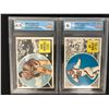 Image 1 : LOT OF 2 TOPPS 1960 CFL CARDS GCG GRADED