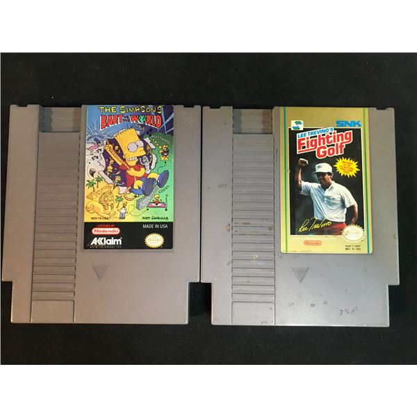 NINTENDO (NES) VIDEO GAME LOT SIMPSONS/FIGHTING GOLF