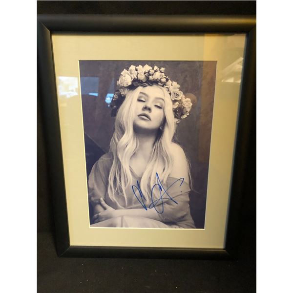 CHRISTINA AGUILARA SIGNED AND CUSTOM FRAMED 8 X 10 (RA COA)