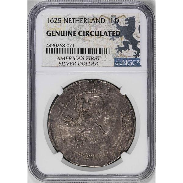 1625 Netherland Dutch Lion Daalder Silver Coin NGC Genuine Circulated
