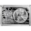 Image 1 : 1995 $1 American Silver Eagle Coin & 2oz Silver Bar Set