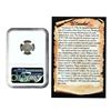 Image 2 : El Cazador Shipwreck (1772-83) Mexico 1/2 Real Silver Coin NGC Genuine w/ Story Card