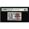 Image 1 : 1893 World's Columbian Exposition Ticket Columbus PMG Choice Uncirculated 64EPQ