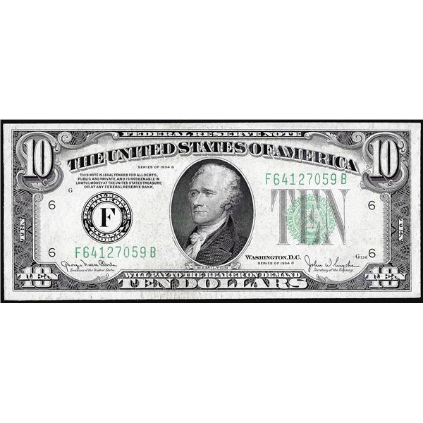 1934D $10 Federal Reserve Note Atlanta