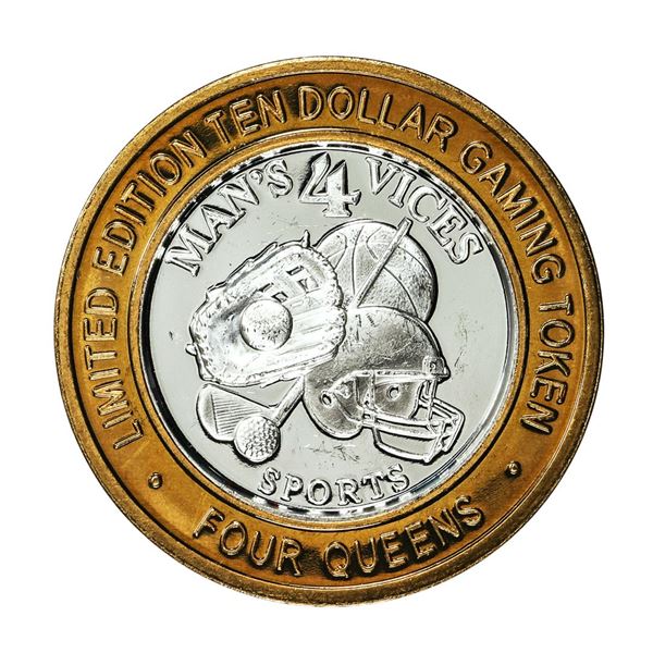 .999 Fine Silver Four Queens Las Vegas, NV $10 Limited Edition Gaming Token