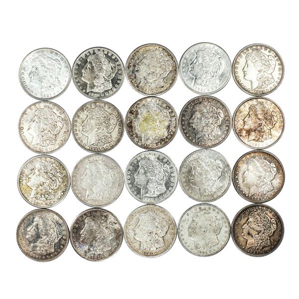 Lot of (20) 1921 $1 Morgan Silver Dollar Coins Culls