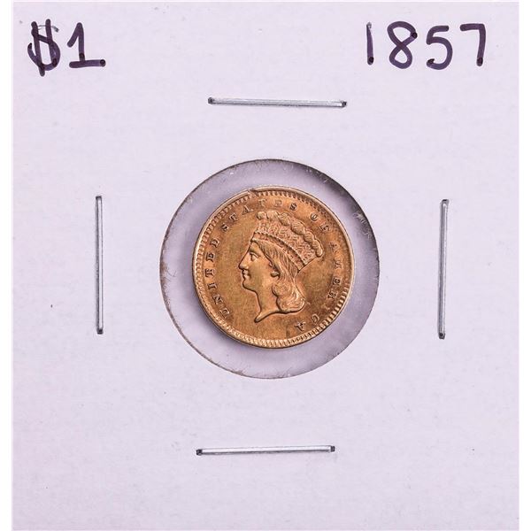 1857 $1 Indian Princess Head Gold Dollar Coin