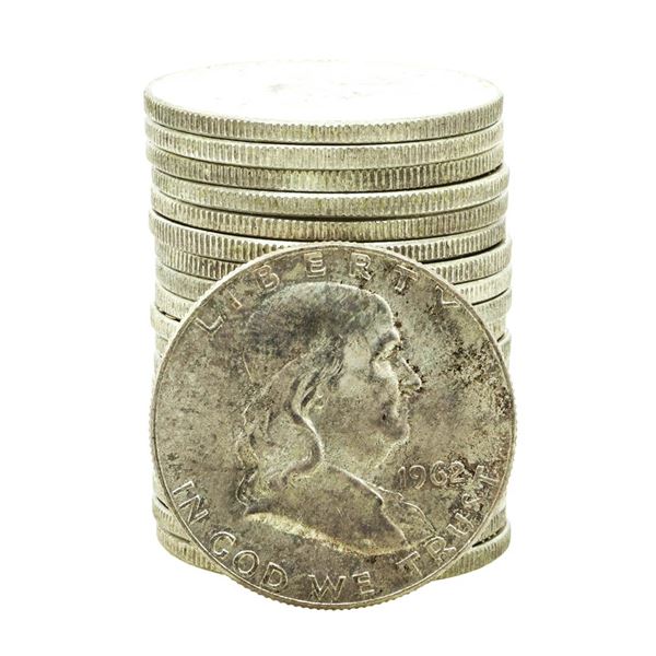 Roll of (20) Brilliant Uncirculated 1962-D Franklin Half Dollar Coins