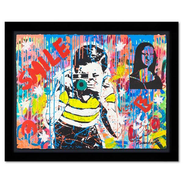 Nastya Rovenskaya "Say Cheese" Original Mixed Media on Paper