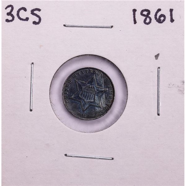 1861 Three Cent Silver Piece Coin
