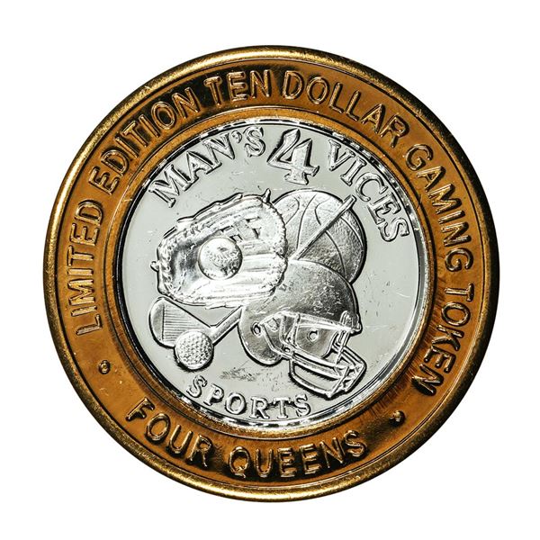 .999 Fine Silver Four Queens Las Vegas, NV $10 Limited Edition Gaming Token