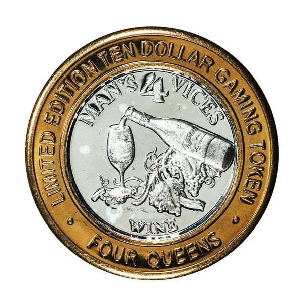 .999 Fine Silver Four Queens Las Vegas, NV $10 Limited Edition Gaming Token