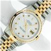 Image 2 : Rolex Mens Two Tone Diamond & Sapphire Datejust Oyster Perpetual Wristwatch With Box