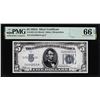 Image 1 : 1934A $5 Silver Certificate Note Fr.1651 PMG Gem Uncirculated 66EPQ
