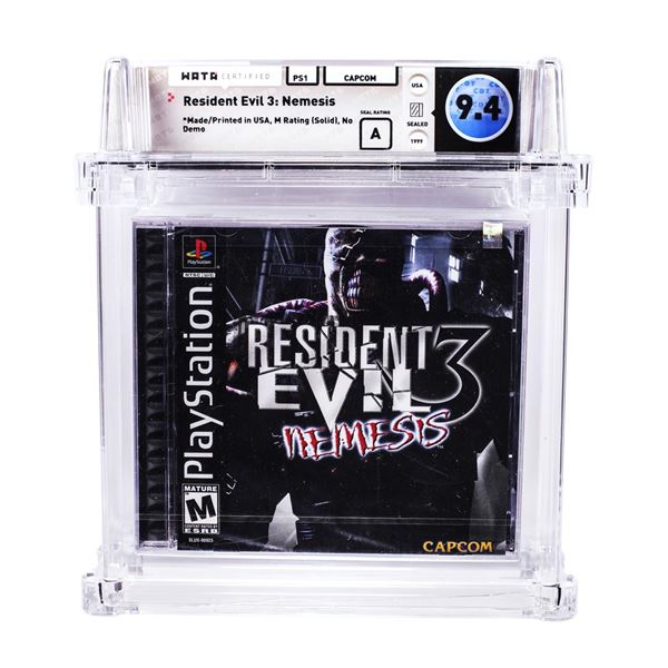 Resident Evil 3 PS1 PlayStation Sealed Video Game WATA 9.4/A