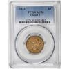 Image 1 : 1873 Closed 3 $5 Liberty Head Half Eagle Gold Coin PCGS AU50